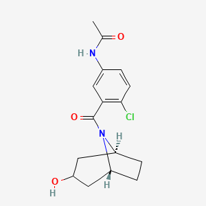 molecular formula C16H19ClN2O3 B3813036 N-(4-chloro-3-{[(3-endo)-3-hydroxy-8-azabicyclo[3.2.1]oct-8-yl]carbonyl}phenyl)acetamide 