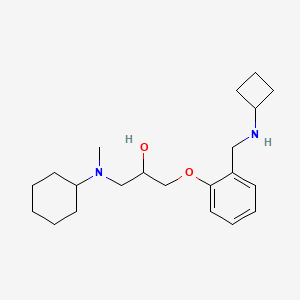 molecular formula C21H34N2O2 B3813042 1-{2-[(cyclobutylamino)methyl]phenoxy}-3-[cyclohexyl(methyl)amino]-2-propanol 