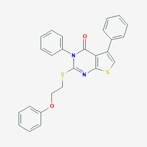 2-((2-Phenoxyethyl)thio)-3,5-diphenylthieno(2,3-D)pyrimidin-4(3H)-one