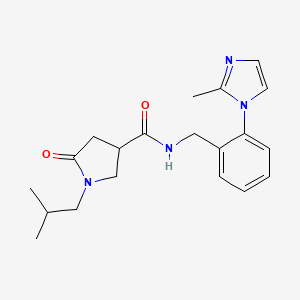 molecular formula C20H26N4O2 B3813075 1-isobutyl-N-[2-(2-methyl-1H-imidazol-1-yl)benzyl]-5-oxopyrrolidine-3-carboxamide 
