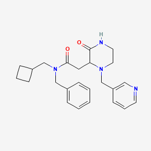 N-benzyl-N-(cyclobutylmethyl)-2-[3-oxo-1-(3-pyridinylmethyl)-2-piperazinyl]acetamide