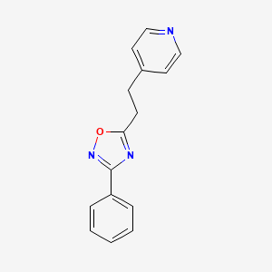 molecular formula C15H13N3O B3813106 4-[2-(3-phenyl-1,2,4-oxadiazol-5-yl)ethyl]pyridine 