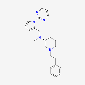 molecular formula C23H29N5 B3813107 N-methyl-1-(2-phenylethyl)-N-{[1-(2-pyrimidinyl)-1H-pyrrol-2-yl]methyl}-3-piperidinamine 