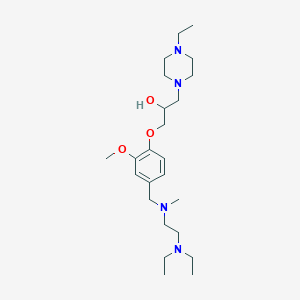 molecular formula C24H44N4O3 B3813187 1-(4-{[[2-(diethylamino)ethyl](methyl)amino]methyl}-2-methoxyphenoxy)-3-(4-ethyl-1-piperazinyl)-2-propanol 