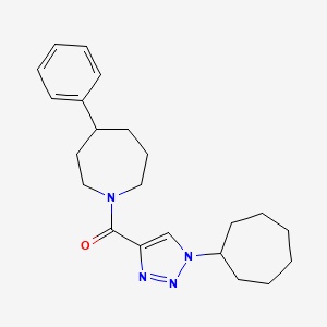 molecular formula C22H30N4O B3813189 1-[(1-cycloheptyl-1H-1,2,3-triazol-4-yl)carbonyl]-4-phenylazepane 