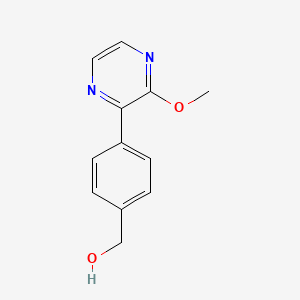 molecular formula C12H12N2O2 B3813208 [4-(3-methoxy-2-pyrazinyl)phenyl]methanol 