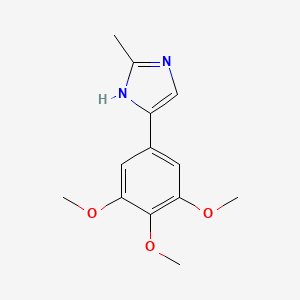 molecular formula C13H16N2O3 B3813250 2-methyl-4-(3,4,5-trimethoxyphenyl)-1H-imidazole 