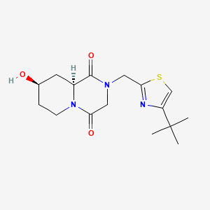 molecular formula C16H23N3O3S B3813261 (8R*,9aS*)-2-[(4-tert-butyl-1,3-thiazol-2-yl)methyl]-8-hydroxytetrahydro-2H-pyrido[1,2-a]pyrazine-1,4(3H,6H)-dione 