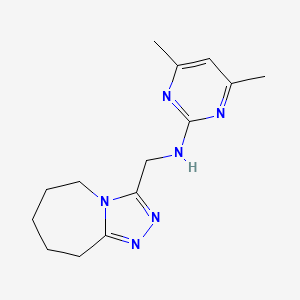 molecular formula C14H20N6 B3813289 4,6-dimethyl-N-(6,7,8,9-tetrahydro-5H-[1,2,4]triazolo[4,3-a]azepin-3-ylmethyl)-2-pyrimidinamine 