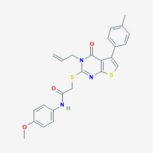 2-{[3-allyl-5-(4-methylphenyl)-4-oxo-3,4-dihydrothieno[2,3-d]pyrimidin-2-yl]sulfanyl}-N-(4-methoxyphenyl)acetamide