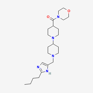 molecular formula C23H39N5O2 B3813306 1'-[(2-butyl-1H-imidazol-4-yl)methyl]-4-(4-morpholinylcarbonyl)-1,4'-bipiperidine 