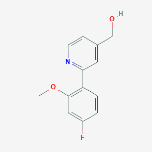 molecular formula C13H12FNO2 B3813322 [2-(4-fluoro-2-methoxyphenyl)pyridin-4-yl]methanol 