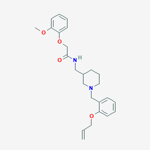 molecular formula C25H32N2O4 B3813364 N-({1-[2-(allyloxy)benzyl]-3-piperidinyl}methyl)-2-(2-methoxyphenoxy)acetamide 