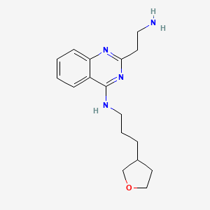 molecular formula C17H24N4O B3813381 2-(2-aminoethyl)-N-[3-(tetrahydro-3-furanyl)propyl]-4-quinazolinamine dihydrochloride 