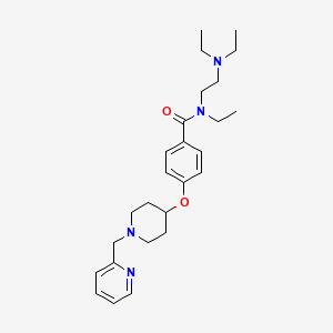 molecular formula C26H38N4O2 B3813384 N-[2-(diethylamino)ethyl]-N-ethyl-4-{[1-(2-pyridinylmethyl)-4-piperidinyl]oxy}benzamide 