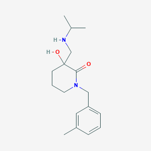 molecular formula C17H26N2O2 B3813431 3-hydroxy-3-[(isopropylamino)methyl]-1-(3-methylbenzyl)-2-piperidinone 