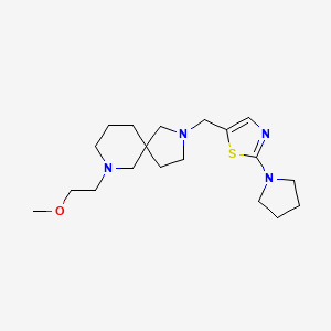 molecular formula C19H32N4OS B3813436 7-(2-methoxyethyl)-2-{[2-(1-pyrrolidinyl)-1,3-thiazol-5-yl]methyl}-2,7-diazaspiro[4.5]decane 