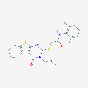 N-(2,6-dimethylphenyl)-2-[(4-oxo-3-prop-2-enyl-5,6,7,8-tetrahydro-[1]benzothiolo[2,3-d]pyrimidin-2-yl)sulfanyl]acetamide