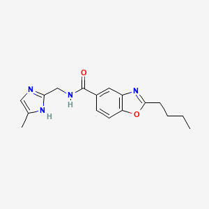 molecular formula C17H20N4O2 B3813462 2-butyl-N-[(4-methyl-1H-imidazol-2-yl)methyl]-1,3-benzoxazole-5-carboxamide 