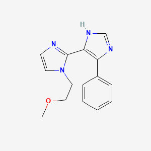 molecular formula C15H16N4O B3813475 1-(2-methoxyethyl)-5'-phenyl-1H,3'H-2,4'-biimidazole 