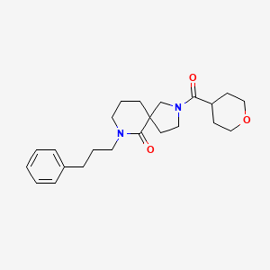 molecular formula C23H32N2O3 B3813483 7-(3-phenylpropyl)-2-(tetrahydro-2H-pyran-4-ylcarbonyl)-2,7-diazaspiro[4.5]decan-6-one 