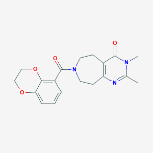 molecular formula C19H21N3O4 B3813538 7-(2,3-dihydro-1,4-benzodioxin-5-ylcarbonyl)-2,3-dimethyl-3,5,6,7,8,9-hexahydro-4H-pyrimido[4,5-d]azepin-4-one 