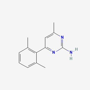 molecular formula C13H15N3 B3813544 4-(2,6-dimethylphenyl)-6-methyl-2-pyrimidinamine 