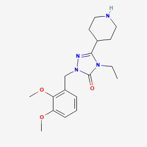 molecular formula C18H26N4O3 B3813581 2-(2,3-dimethoxybenzyl)-4-ethyl-5-(4-piperidinyl)-2,4-dihydro-3H-1,2,4-triazol-3-one dihydrochloride 