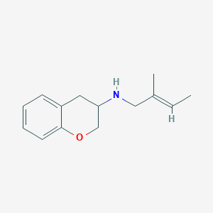 molecular formula C14H19NO B3813606 3,4-dihydro-2H-chromen-3-yl[(2E)-2-methyl-2-buten-1-yl]amine 