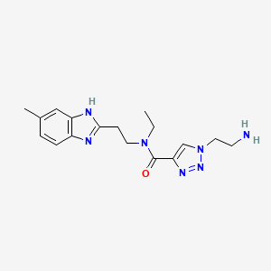 1-(2-aminoethyl)-N-ethyl-N-[2-(5-methyl-1H-benzimidazol-2-yl)ethyl]-1H-1,2,3-triazole-4-carboxamide dihydrochloride