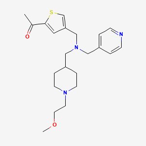 molecular formula C22H31N3O2S B3813620 1-(4-{[{[1-(2-methoxyethyl)-4-piperidinyl]methyl}(4-pyridinylmethyl)amino]methyl}-2-thienyl)ethanone 