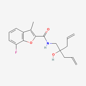 molecular formula C18H20FNO3 B3813624 N-(2-allyl-2-hydroxy-4-penten-1-yl)-7-fluoro-3-methyl-1-benzofuran-2-carboxamide 