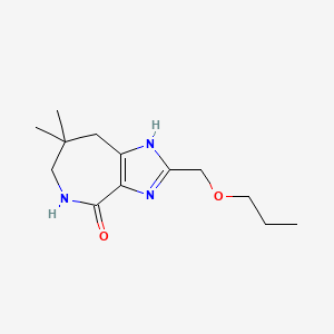 molecular formula C13H21N3O2 B3813643 7,7-dimethyl-2-(propoxymethyl)-5,6,7,8-tetrahydroimidazo[4,5-c]azepin-4(1H)-one 
