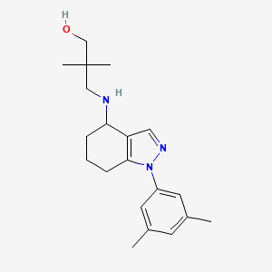 molecular formula C20H29N3O B3813691 3-{[1-(3,5-dimethylphenyl)-4,5,6,7-tetrahydro-1H-indazol-4-yl]amino}-2,2-dimethyl-1-propanol 