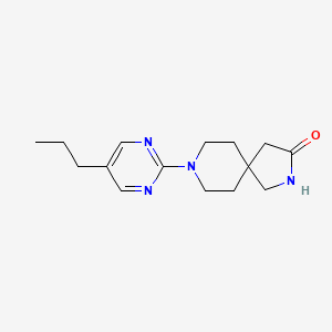 molecular formula C15H22N4O B3813729 8-(5-propylpyrimidin-2-yl)-2,8-diazaspiro[4.5]decan-3-one 