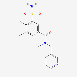 molecular formula C16H19N3O3S B3813739 3-(aminosulfonyl)-N,4,5-trimethyl-N-(3-pyridinylmethyl)benzamide 