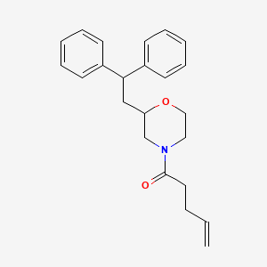 molecular formula C23H27NO2 B3813742 2-(2,2-diphenylethyl)-4-(4-pentenoyl)morpholine 