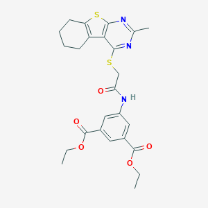 Diethyl 5-({[(2-methyl-5,6,7,8-tetrahydro[1]benzothieno[2,3-d]pyrimidin-4-yl)sulfanyl]acetyl}amino)isophthalate