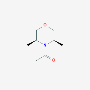 molecular formula C8H15NO2 B038138 1-((3R,5S)-3,5-dimethylmorpholino)ethanone CAS No. 120226-28-0