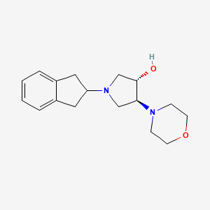 (3S*,4S*)-1-(2,3-dihydro-1H-inden-2-yl)-4-(4-morpholinyl)-3-pyrrolidinol
