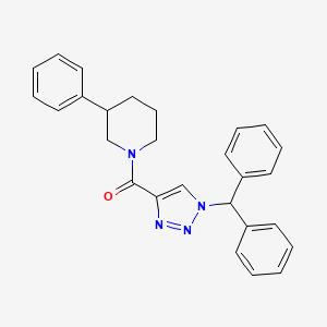 molecular formula C27H26N4O B3813820 1-{[1-(diphenylmethyl)-1H-1,2,3-triazol-4-yl]carbonyl}-3-phenylpiperidine 