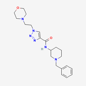 molecular formula C21H30N6O2 B3813822 N-(1-benzyl-3-piperidinyl)-1-[2-(4-morpholinyl)ethyl]-1H-1,2,3-triazole-4-carboxamide 