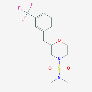 molecular formula C14H19F3N2O3S B3813881 N,N-dimethyl-2-[3-(trifluoromethyl)benzyl]-4-morpholinesulfonamide 