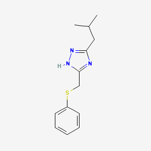 molecular formula C13H17N3S B3813889 3-isobutyl-5-[(phenylthio)methyl]-1H-1,2,4-triazole 