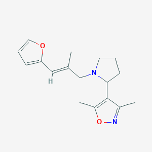 molecular formula C17H22N2O2 B3813899 4-{1-[(2E)-3-(2-furyl)-2-methylprop-2-en-1-yl]pyrrolidin-2-yl}-3,5-dimethylisoxazole 