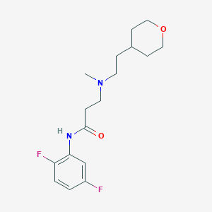 molecular formula C17H24F2N2O2 B3813921 N-(2,5-difluorophenyl)-3-{methyl[2-(tetrahydro-2H-pyran-4-yl)ethyl]amino}propanamide 
