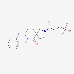 7-(2-fluorobenzyl)-2-(4,4,4-trifluorobutanoyl)-2,7-diazaspiro[4.5]decan-6-one