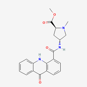 molecular formula C21H21N3O4 B3813945 methyl (2S,4R)-1-methyl-4-{[(9-oxo-9,10-dihydroacridin-4-yl)carbonyl]amino}pyrrolidine-2-carboxylate 