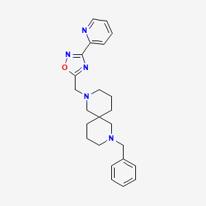 2-benzyl-8-{[3-(2-pyridinyl)-1,2,4-oxadiazol-5-yl]methyl}-2,8-diazaspiro[5.5]undecane