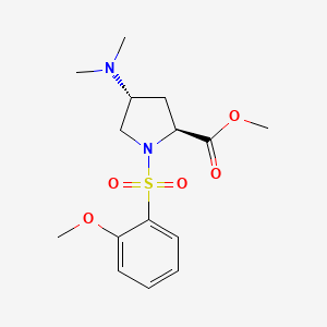 molecular formula C15H22N2O5S B3813960 methyl (2S,4R)-4-(dimethylamino)-1-[(2-methoxyphenyl)sulfonyl]pyrrolidine-2-carboxylate 